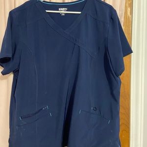 Navy Blue Scrub Top